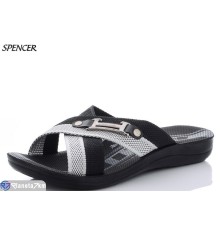 Шлепки чоловічі на літо (6 пар р.40-44) чорний  "Spencer"