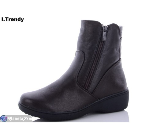 Черевики жіночі на зиму (6 пар р.37-42) коричневий  "Trendy"