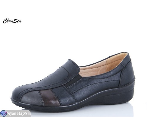 Туфлі жіночі на весну/осінь (8 пар р.37-42) чорний  "Chunsen"