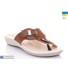 Шлепки жіночі на літо (6 пар р.36-40) camel  "Gelena"