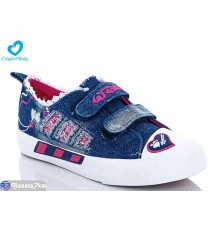 Дитячі кеди на весну/осінь (7 пар р.25-30) синій  "Comfort-baby"