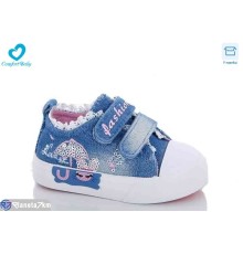 Дитячі кеди на весну/осінь (7 пар р.20-25) блакитний  "Comfort-baby"