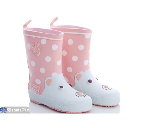 Дитяче гумове взуття на весну/осінь (8 пар р.25-30) рожевий "Bella Shoes" Дитяче гумове взуття на весну/осінь (8 пар р.25-30) рожевий "Bella Shoes"