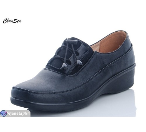 Туфлі жіночі на весну/осінь (8 пар р.37-42) чорний  "Chunsen"