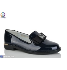 Дитячі туфлі на весну/осінь (8 пар р.32-37) синій  "Леопард"