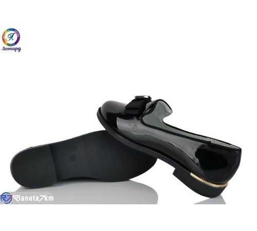 Дитячі туфлі на весну/осінь (8 пар р.32-37) синій  "Леопард"