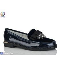 Дитячі туфлі на весну/осінь (8 пар р.32-37) синій  "Леопард"