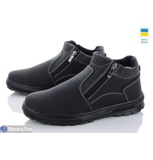 Черевики чоловічі на зиму (8 пар р.40-45) чорний  "LEOBAZA"