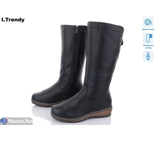 Чоботи жіночі на зиму (6 пар р.37-42) чорний  "Trendy"