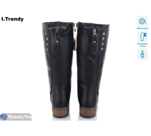 Чоботи жіночі на зиму (6 пар р.37-42) чорний  "Trendy"