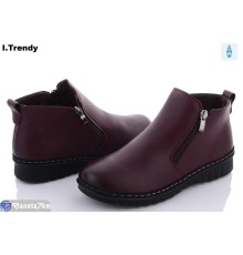 Черевики жіночі на весну/осінь (8 пар р.36-41) бордовий  "Trendy"