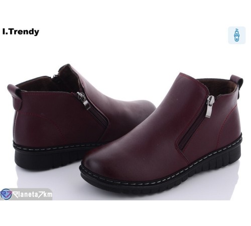 Черевики жіночі на весну/осінь (8 пар р.36-41) бордовий  "Trendy"