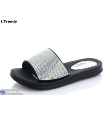 Шлепки жіночі на літо (8 пар р.36-41) срібний  "Trendy"