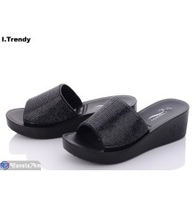 Шлепки жіночі на літо (8 пар р.36-41) чорний  "Trendy"