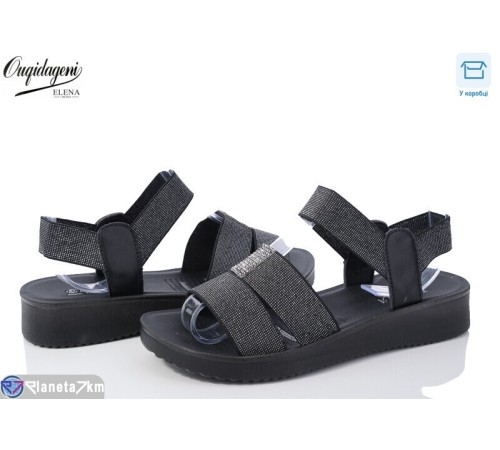 Босоніжки жіночі на літо (8 пар р.36-41) чорний  "Dageni"