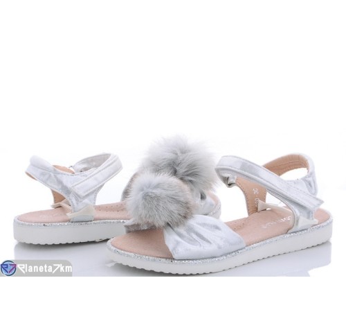 Дитячі босоніжки на літо (8 пар р.31-36) срібний  "Laifakids"