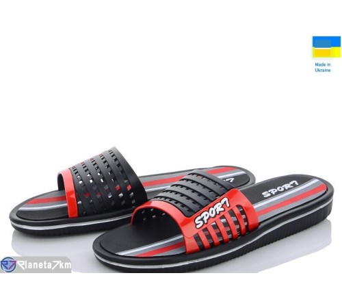Шлепки чоловічі на літо (8 пар р.41-45) чорний  "LUCKY"