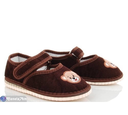 Тапки дитячі на весну/осінь (5 пар р.25-29) коричневий  "PERSIK"