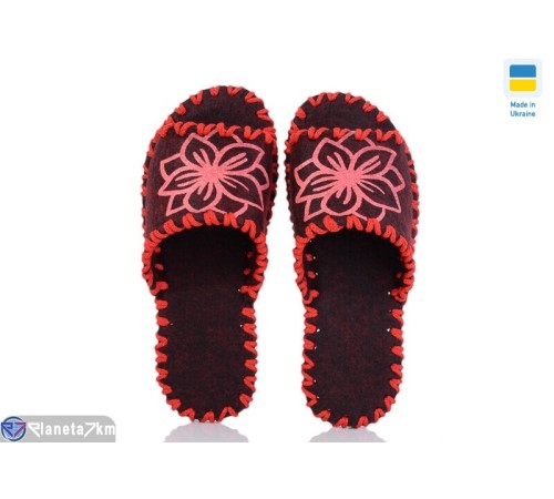 Тапки жіночі на весну/осінь (9 пар р.36-41) бордовий  "Activ"
