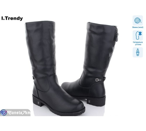 Чоботи жіночі на зиму (6 пар р.41-43) чорний  "Trendy"