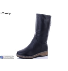Чоботи жіночі на зиму (6 пар р.37-42) чорний  "Trendy"