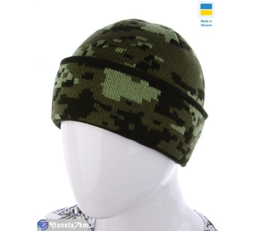 Шапка чоловіча на зиму (5 шт. р.сетка one-size) зелений "DOMINGO" Шапка чоловіча на зиму (5 шт. р.сетка one-size) зелений "DOMINGO"