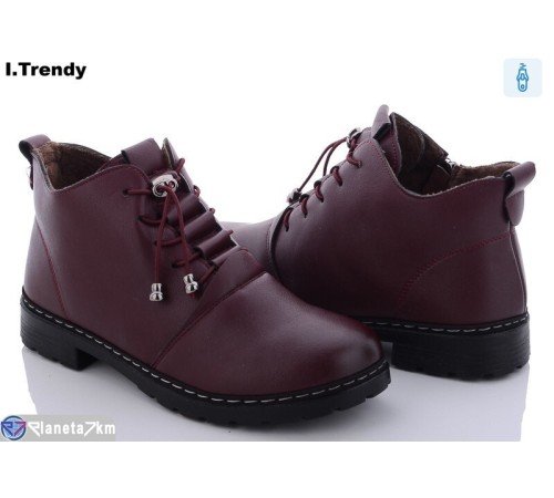 Черевики жіночі на весну/осінь (8 пар р.36-41) бордовий  "Trendy"