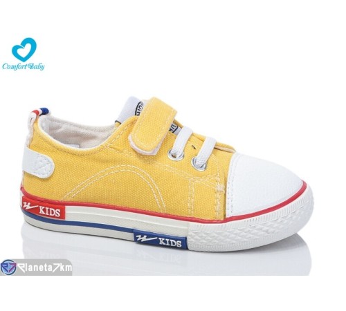 Дитячі кеди на весну/осінь (7 пар р.19-24) жовтий "Comfort-baby" Дитячі кеди на весну/осінь (7 пар р.19-24) жовтий "Comfort-baby"
