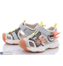 Сандалі дитячі на літо (8 пар р.22-26) сірий  "Bella Shoes"