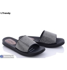 Шлепки жіночі на літо (8 пар р.40-44) графіт  "Trendy"