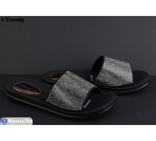 Шлепки жіночі на літо (8 пар р.40-44) графіт  "Trendy"