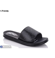 Шлепки жіночі на літо (8 пар р.40-44) чорний  "Trendy"