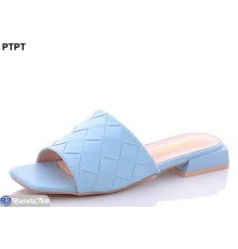 Шлепки жіночі на літо (8 пар р.36-41) блакитний  "PTPT"