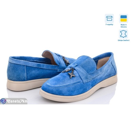 Туфлі жіночі на весну/осінь (6 пар р.36-40) блакитний  "GARRA"
