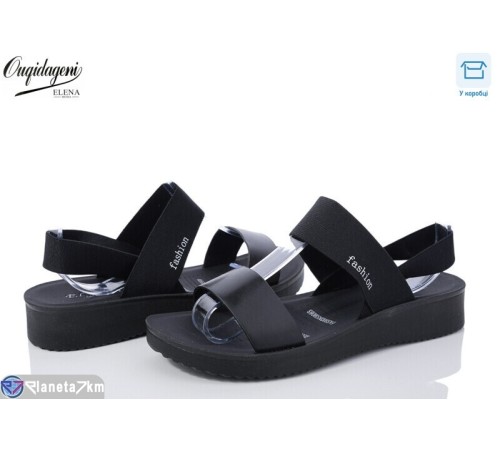 Босоніжки жіночі на літо (8 пар р.37-41) чорний  "Dageni"