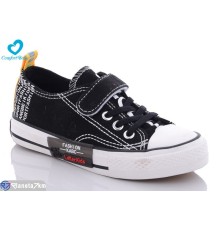 Дитячі кеди на весну/осінь (8 пар р.25-30) чорний  "Comfort-baby"