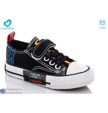 Дитячі кеди на весну/осінь (8 пар р.25-30) чорний  "Comfort-baby"