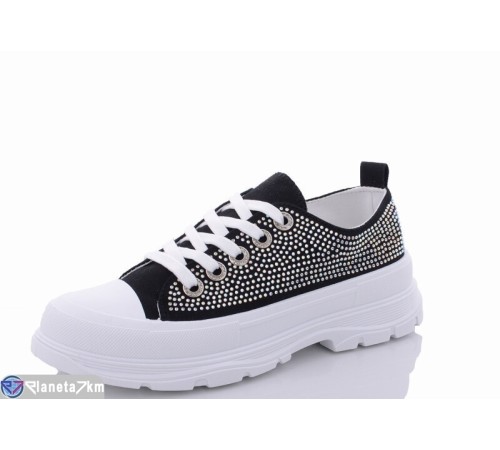 Кросівки жіночі на весну/осінь (8 пар р.36-41) чорний  "Emin"