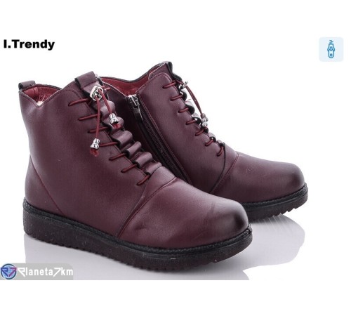 Черевики жіночі на зиму (8 пар р.37-42) бордовий  "Trendy" Черевики жіночі на зиму (8 пар р.37-42) бордовий  "Trendy"