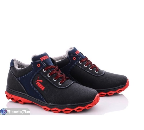 Кросівки чоловічі на зиму (8 пар р.40-45) чорний  "LEOBAZA"