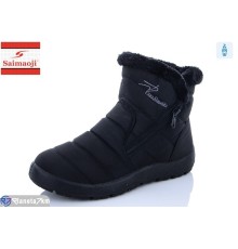 Черевики жіночі на зиму (8 пар р.37-42) чорний  "Saimaoji"