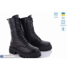 Черевики жіночі на зиму (6 пар р.37-41) чорний  "FOX"