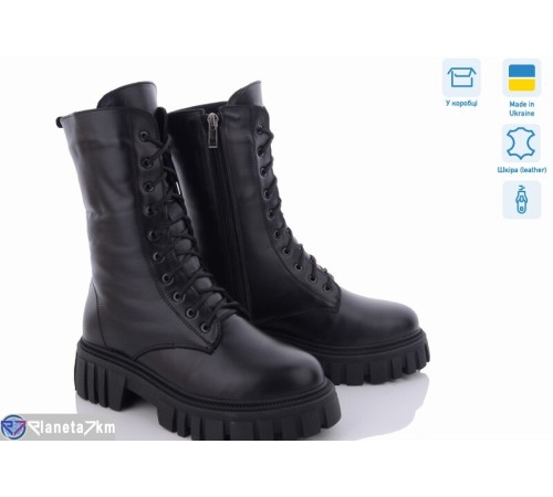 Черевики жіночі на зиму (6 пар р.37-41) чорний  "FOX"