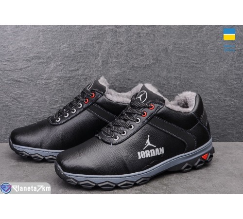 Черевики чоловічі на зиму (8 пар р.40-45) чорний  "LEOBAZA"