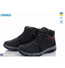 Черевики дитячі на зиму (8 пар р.34-39) чорний  "LEOBAZA"