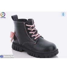 Черевики дитячі на весну/осінь (8 пар р.32-37) чорний  "Леопард"
