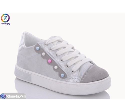 Дитячі кросівки на весну/осінь (12 пар р.24-30) срібний  "Леопард"