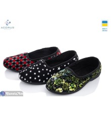 Тапки жіночі на весну/осінь (7 пар р.37-41) мікс  "Acorus"