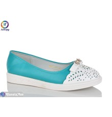 Балетки дитячі на весну/осінь (8 пар р.32-37) зелений  "Леопард"