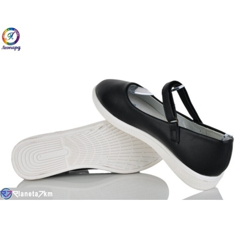 Балетки дитячі на весну/осінь (8 пар р.32-37) чорний  "Леопард"